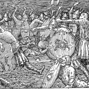 Slaget på Stiklestad 1030.